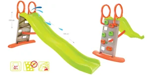 Zjeżdżalnia ze Ścianką Wspinaczkową 197cm - Zabawki i gry sportowe - miniaturka - grafika 1