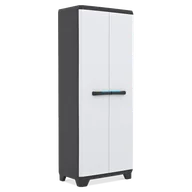 Skrzynie ogrodowe - Kis KIS szafka z tworzywa sztucznego "Linear" o wysokiej, 1 sztuki, jasno-szary/czarny, 9724000 0616 02 9724000 0616 02 - miniaturka - grafika 1