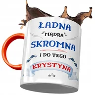 Kubki - Kubek Pomarańczowy Dla Krystyny Siostry Prezent z Nadrukiem ze Zdjęciem + Opakowanie na prezent (wzór 03) - miniaturka - grafika 1