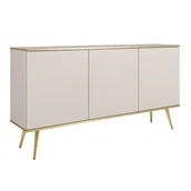 Komody - Komoda ORO K-160 Beżowy Złote nogi - miniaturka - grafika 1