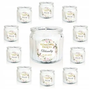 10 szt. Świeczka Podziękowanie KOMUNIA Świeca / - Świece - miniaturka - grafika 1
