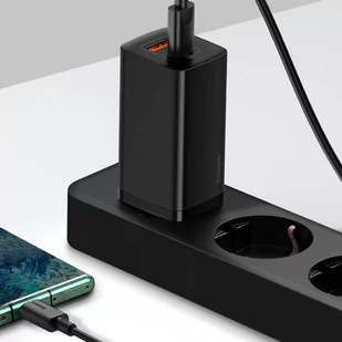 Baseus GaN2 Lite szybka ładowarka sieciowa 65W USB / USB Typ C Quick Charge 3.0 Power Delivery (azotek galu) czarny (CCGAN2L-B01) - Ładowarki do telefonów - miniaturka - grafika 8