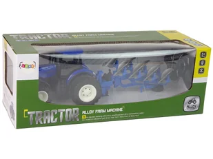 Traktor Zdalnie Sterowany 1:24 Niebieski Pług Metal - Zabawki zdalnie sterowane - miniaturka - grafika 6