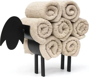 DanDiBo wieszak na ręczniki stojący czarny wieszak na ręczniki dla gości łazienka wieszak na ręczniki dla gości - Ręczniki - miniaturka - grafika 1