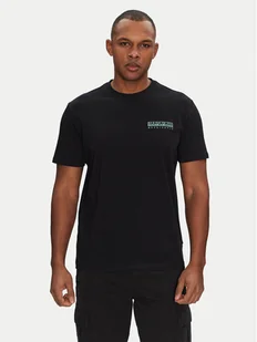 Napapijri T-Shirt S-Vignoni NP0A4ILX Czarny Regular Fit - Koszulki męskie - miniaturka - grafika 1