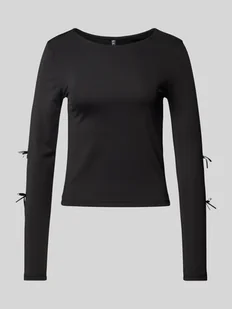Bluzka o kroju regular fit z długim rękawem i kokardkami model ‘SELINA’ - Bluzki damskie - miniaturka - grafika 1