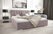 Łóżka - Łóżko tapicerowane 140x200 MISTRAL z pojemnikiem, kolor do wyboru [P] - miniaturka - grafika 1