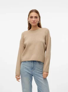 Vero Moda Sweter "Gold" w kolorze beżowym - Swetry damskie - miniaturka - grafika 1
