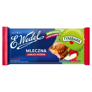 E. Wedel Czekolada mleczna jabłko wiśnia 100 g - Czekolada - miniaturka - grafika 1