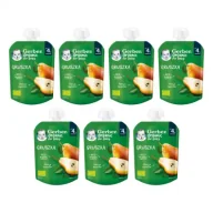 Desery dla dzieci - Gerber Organic Deser w tubce gruszka po 4. miesiącu Zgrzewka 7 x 80 g Bio - miniaturka - grafika 1