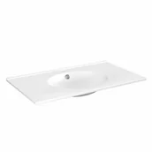 Szafki łazienkowe - Umywalka wpuszczana MEG 80 cm biała ceramiczna - miniaturka - grafika 1