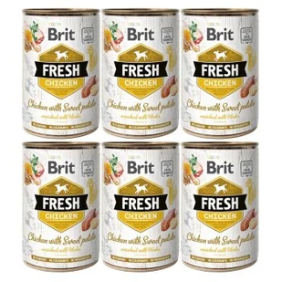 Brit Fresh Kurczak ze słodkimi ziemniakami 6 x 400 g - Mokra karma dla psów - miniaturka - grafika 1