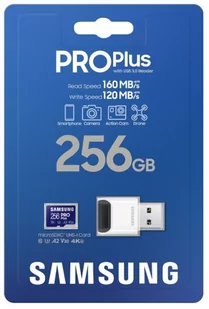 Samsung PRO Plus microSD-card + USB Card Reader - 160/120MB - 256GB MB-MD256KB/WW - Czytniki kart pamięci - miniaturka - grafika 1