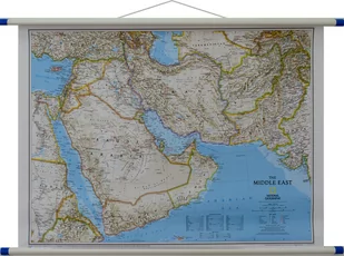 National Geographic, mapa ścienna polityczna Bliski Wschód, 1:6 083 000 (j. angielski) - Mapy i plansze edukacyjne - miniaturka - grafika 1