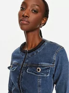 Kurtki damskie - Liu Jo Kurtka jeansowa UF4094 D4448 Granatowy Regular Fit - miniaturka - grafika 1