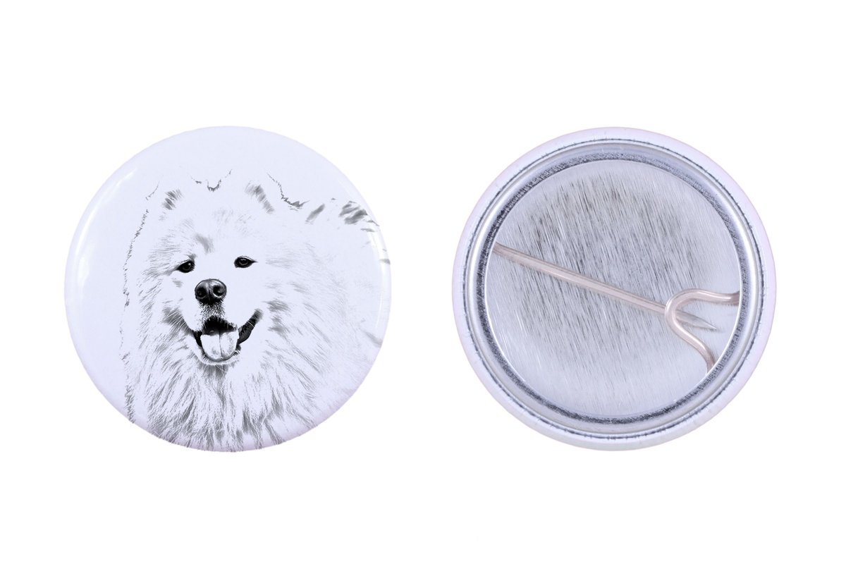 Samojed, Samoyed, Samojedskaja - przypinka z twoim psem, dodaj własne foto, marka Art-Dog
