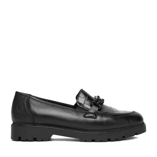 Loafersy Rieker 45561-01 Czarny - Półbuty damskie - miniaturka - grafika 1