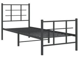 Czarne metalowe łóżko w stylu loftowym 80x200 cm F5-Z55 - Łóżka - miniaturka - grafika 1