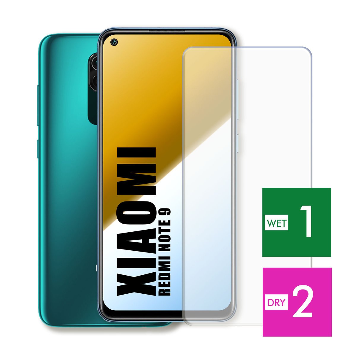 WZMOCNIONE SZKŁO DO XIAOMI REDMI NOTE 9 SZYBKA HARTOWANE 9H JAKOŚĆ