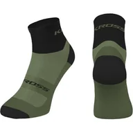 Skarpetki kolarskie - Skarpetki rowerowe KROSS Enduro Loony Mid (rozmiar S) Czarno-zielony - miniaturka - grafika 1