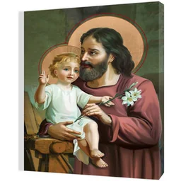 Obraz religijny na płótnie Święty Józef - Ikony i obrazy sakralne - miniaturka - grafika 1