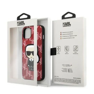Karl Lagerfeld KLHCP13SPMNIKPI iPhone 13 mini 5,4" hardcase czerwony/red Monogram Ikonik Patch - Etui i futerały do telefonów - miniaturka - grafika 8