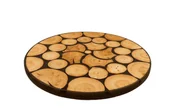 Ławy i stoliki kawowe - Blat Z Plastra Drewna Żywica Epoksydowa 58 Cm X 58 Cm X 3 Cm | Szlifowany, Lakierowany Spód (Matowy) Pdob_071707_Z00 / Wood & Resin - miniaturka - grafika 1