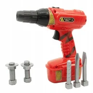 Mały majsterkowicz - Wiertarka Dla Dzieci Czerwona Wkrętarka Na Baterie Dziecięca Narzędzia - miniaturka - grafika 1