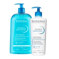 Zestawy kosmetyków damskich - Bioderma Atoderm Zestaw: Żel pod prysznic + Krem do ciała - miniaturka - grafika 1
