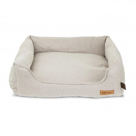 Legowisko dla psa, szaro-be�owe, 60x52x18cm, z zamkami