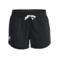 Spodenki męskie - Under Armour, Spodenki dresowe damskie, Rival Fleece Short, 1376257-001, Czarne, Rozmiar M - miniaturka - grafika 1