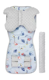 Sensillo WKŁADKA DO WÓZKA DELUXE KAMELEONY NIEBIESKIE 66283-uniw - Akcesoria do wózków - miniaturka - grafika 1