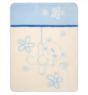 BabyMatex Multitex Kocyk dziecięcy Teddy Niebieski 75x100 cm - Koce i narzuty dla dzieci - miniaturka - grafika 1