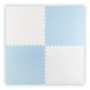 Duża mata piankowa puzzle Ricokids 60x60 cm 4 szt. niebiesko-biała - Maty piankowe - miniaturka - grafika 1