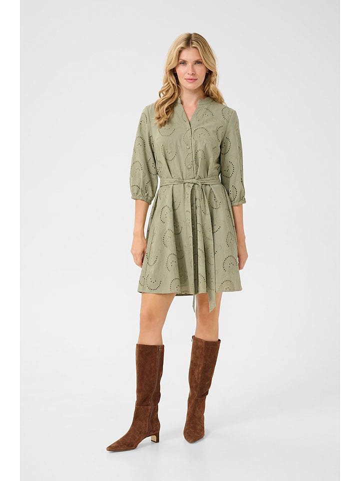 Cream Sukienka w kolorze khaki