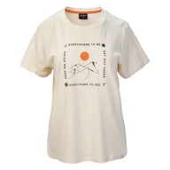 Koszulki i topy damskie - Damska Koszulka z krótkim rękawem HI-TEC LADY NOLE M000225076 – Beżowy - miniaturka - grafika 1