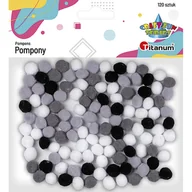 Zabawki kreatywne - Pompony poliestrowe 10mm mix 120szt - Titanum - miniaturka - grafika 1