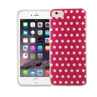 Etui i futerały do telefonów - Etui na telefon komórkowy Apple iPhone 7 Etui ochronne Motif Slim Silicone TPU Polka Dot Pink - miniaturka - grafika 1