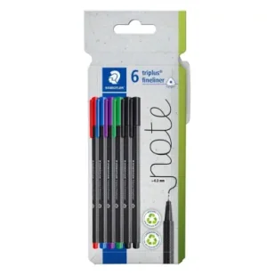 Staedtler Cienkopis Triplus 6 kolorów 0,3mm - Cienkopisy - miniaturka - grafika 1