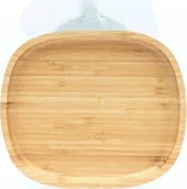 Miseczki i talerzyki dla dzieci - ECO RASCALS ECORASCALS Talerzyk bambusowy zprzyssawką różowy - miniaturka - grafika 1