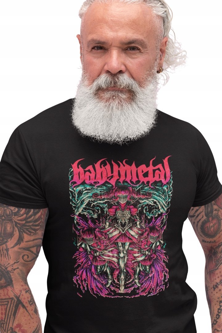 BABYMETAL T-Shirt Koszulka Męska czarna kawai metal j-pop rock koncert S