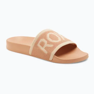 Klapki damskie ROXY Slippy Knit wheat/turkish coffee WYSYŁKA W 24H 30 DNI NA ZWROT - Klapki i japonki damskie - miniaturka - grafika 1