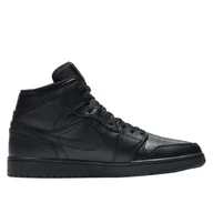 Buty sportowe męskie - Nike Jordan 1 MID Black Czarne Obuwie Buty Jesień r. 40,5 - miniaturka - grafika 1
