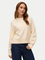 Swetry damskie - Vero Moda Sweter Gold Art 10332206 Beżowy Regular Fit - miniaturka - grafika 1