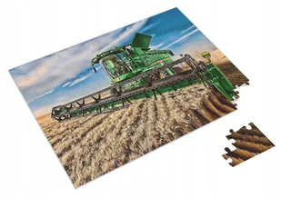 Puzzle Zielony Kombajn John Deere JD + Imię pudełko A3 252 el. - Puzzle - miniaturka - grafika 1