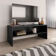 Szafki RTV - vidaXL Szafka pod TV, czarna, 100 x 40 x 40 cm, płyta wiórowa - miniaturka - grafika 1