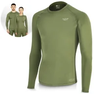 Pozostała odzież narciarska - Zielona bluzka termiczna unisex 4FIZJO ACTIVE HEAT - długi rękaw, rozmiar XXL - miniaturka - grafika 1