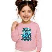 Bluzy dla dziewczynek - BLUZA DZIECIĘCA 67 SIX SEVEN KLOCKI VIRAL DLA CHŁOPCA DZIEWCZYNKI 104 - miniaturka - grafika 1