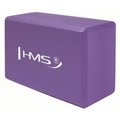 Pozostały sprzęt i akcesoria do ćwiczeń - HMS KJ01 PURPLE YOGA BLOK 1AB-17-44-251 - miniaturka - grafika 1