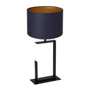 Lampy stojące - Luminex H 520 Black 3420 Lampa stołowa lampka 1x60W E27 czarny/niebieski/złoty - miniaturka - grafika 1